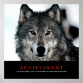 Wolf Eyes Motivatie Achievement Poster (Voorkant)