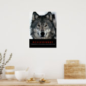 Wolf Eyes Motivatie Achievement Poster (Keuken)
