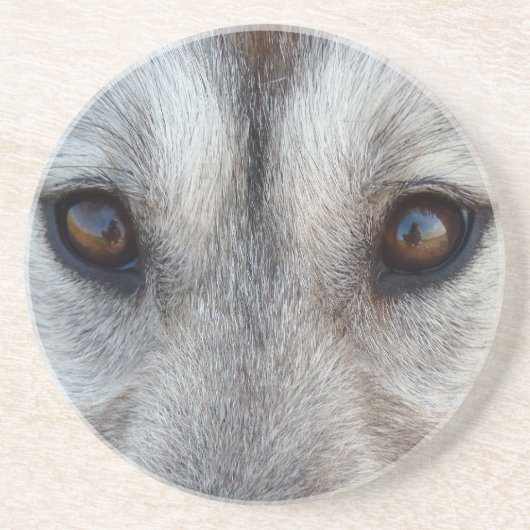 Wolf Eyes Onderzetter Wolf Dog Art Onderzetter & G (Voorkant)
