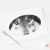 Wolf Eyes Ovale Sticker (Envelop)