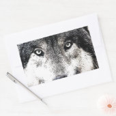 Wolf Eyes Rechthoekige Sticker (Envelop)