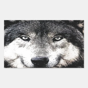 Wolf Eyes Rechthoekige Sticker