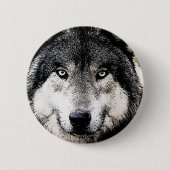 Wolf Eyes Ronde Button 5,7 Cm (Voorkant)