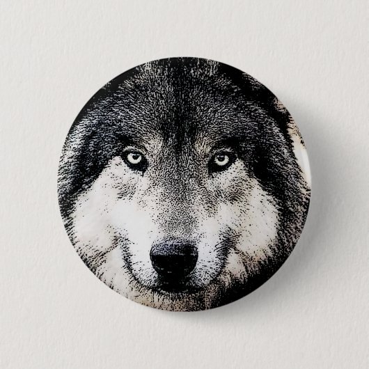 Wolf Eyes Ronde Button 5,7 Cm (Voorkant)