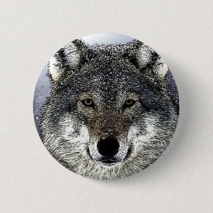 Wolf Eyes Ronde Button 5,7 Cm