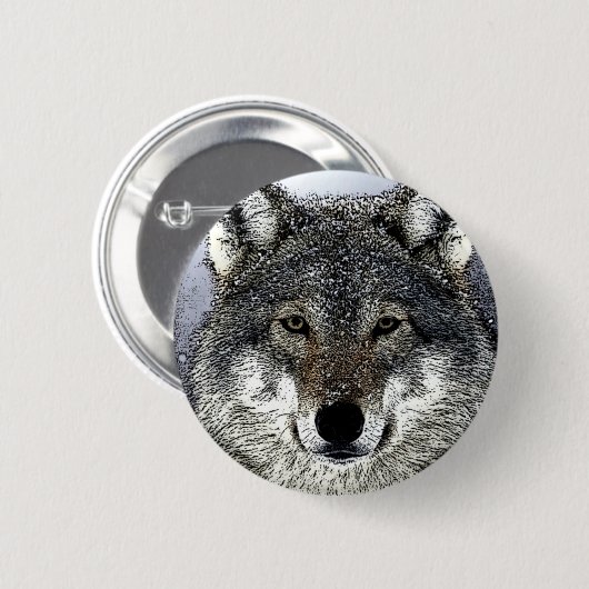 Wolf Eyes Ronde Button 5,7 Cm (Voorkant /achterkant)