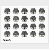 Wolf Eyes Ronde Sticker (Vel)