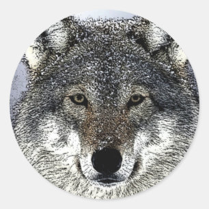 Wolf Eyes Ronde Sticker