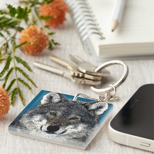 Wolf Eyes Sleutelhanger (Voorkant Rechts)