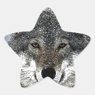 Wolf Eyes Ster Sticker