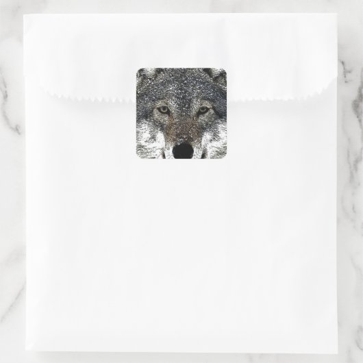 Wolf Eyes Vierkante Sticker (Tas)