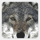 Wolf Eyes Vierkante Sticker (Voorkant)