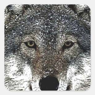 Wolf Eyes Vierkante Sticker