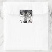 Wolf Eyes Vierkante Sticker (Tas)