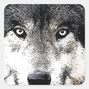Wolf Eyes Vierkante Sticker