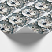 Wolf Eyes wild natuur animal Print Cadeaupapier (Hoek)