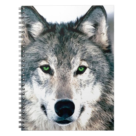 Wolf Eyes wild natuur animal Print Notitieboek (Voorkant)