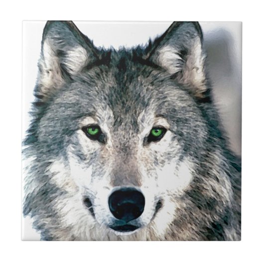 Wolf Eyes wild natuur animal Print Tegeltje (Voorkant)