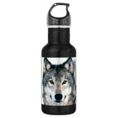 Wolf Eyes wild natuur animal Print Waterfles (Voorkant)