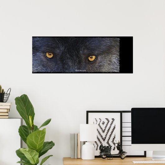 WOLF EYES Wildlife Art Poster (Thuiskantoor)