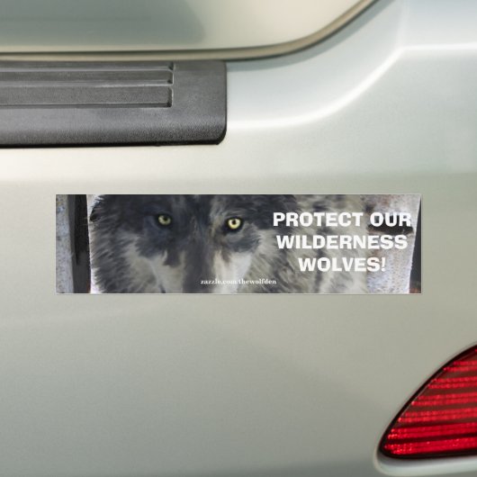 WOLF EYES Wildlife Conservation Bumpersticker (Op auto)