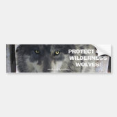 WOLF EYES Wildlife Conservation Bumpersticker (Voorkant)