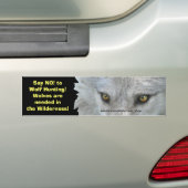WOLF EYES Wildlife Conservation Bumpersticker (Op auto)