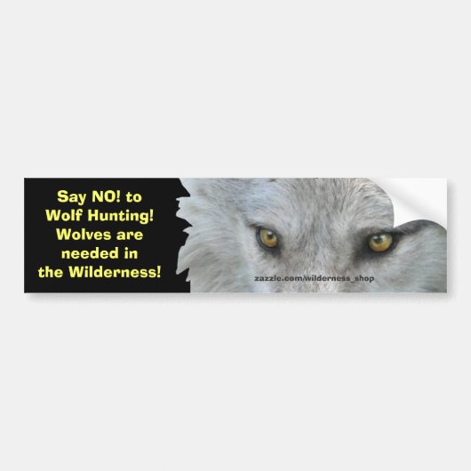 WOLF EYES Wildlife Conservation Bumpersticker (Voorkant)
