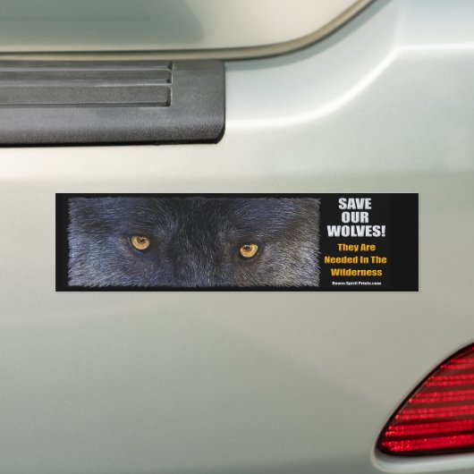 WOLF EYES Wildlife Conservation Bumpersticker (Op auto)