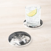 Wolf Eyes Zandsteen Onderzetter (Zijkant)