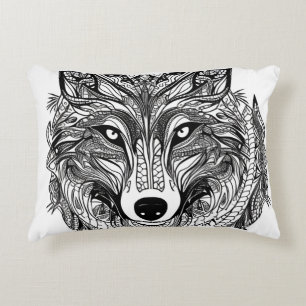 Wolf Face Accent Kussen
