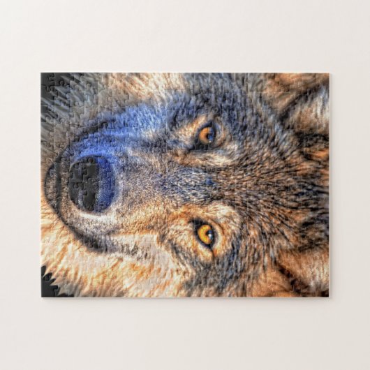 Wolf - Face - Legpuzzel (Horizontaal)