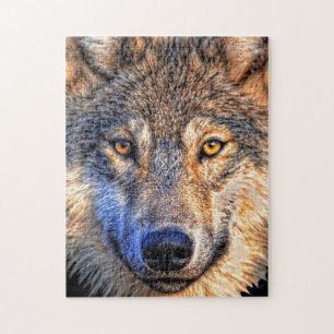 Wolf - Face - Legpuzzel