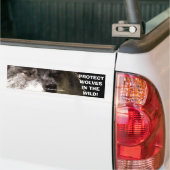 WOLF FACE Wildlife Conservation Bumpersticker (Op Truck)
