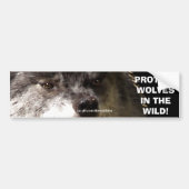 WOLF FACE Wildlife Conservation Bumpersticker (Voorkant)