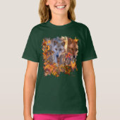Wolf FAMILIE HERFST BOS T-shirt (Voorkant)