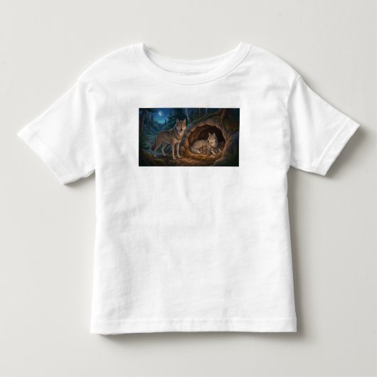 Wolf Familie Kinder Shirts (Voorkant)
