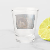 Wolf Familie Shot Glas (Achterkant)