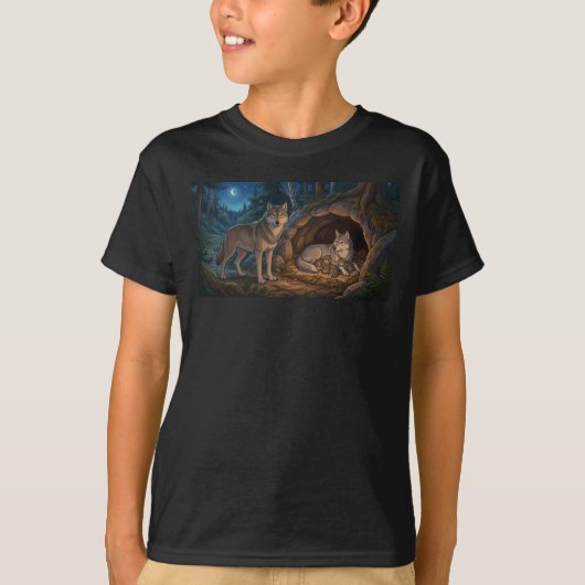 Wolf Familie T-shirt (Voorkant)