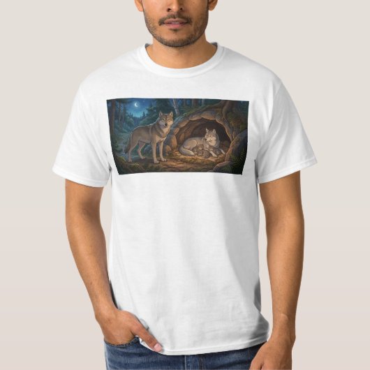 Wolf Familie T-shirt (Voorkant)