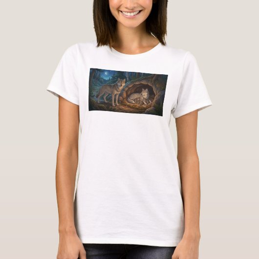 Wolf Familie T-shirt (Voorkant)