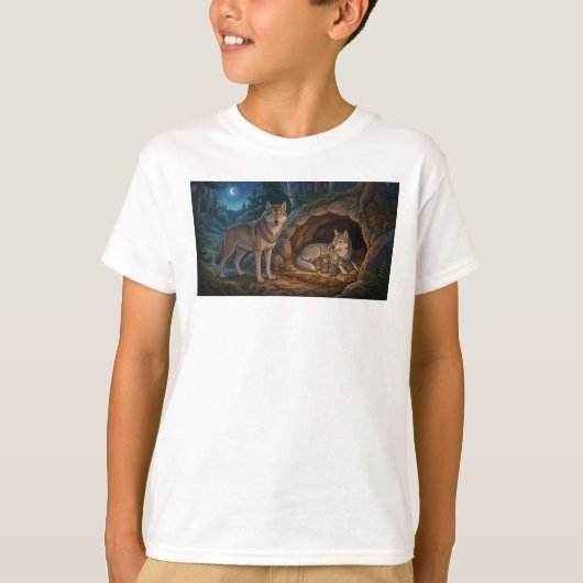 Wolf Familie T-shirt (Voorkant)