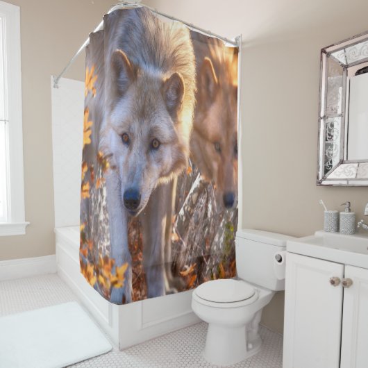Wolf FAMILY AUTUMN Douchegordijn (In situ)