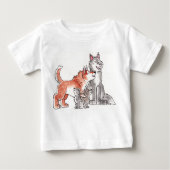 Wolf Family Baby T-Shirt (Voorkant)