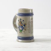 Wolf Family Crest Stein Bierpul (Voorkant links)