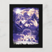 Wolf Family Howling Wolves Winter Mountains Briefkaart (Voorkant)