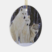 Wolf Family Keramisch Ornament (Rechts)