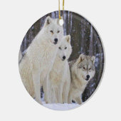 Wolf Family Keramisch Ornament (Links)