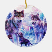 Wolf Family Keramisch Ornament (Voorkant)