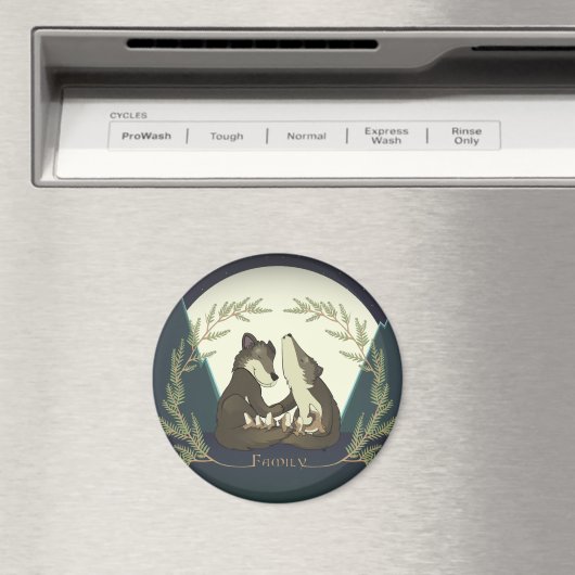 Wolf Family Magnet (Insitu (Vaatwasser))